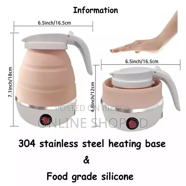 Travel Collapsible or Foldable Electric Kettle