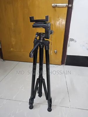 ক্যামেরা ট্রাইপড স্ট্যান্ড উইথ ফ্রি মোবাইল হোল্ডার – ব্র্যান্ড নিউ