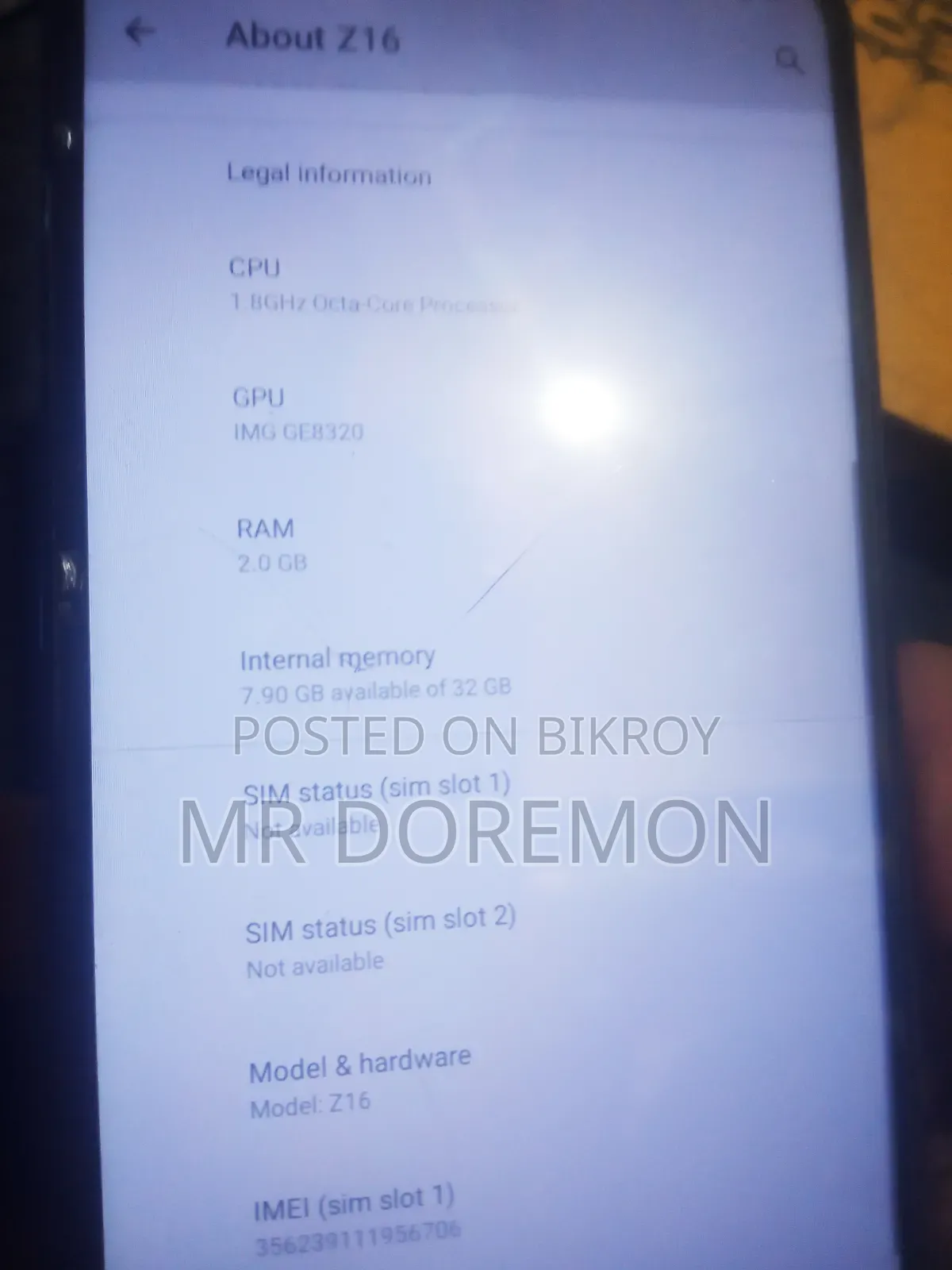 সি্ফোনি জেড১৬ ৩২ জিবি ব্লু