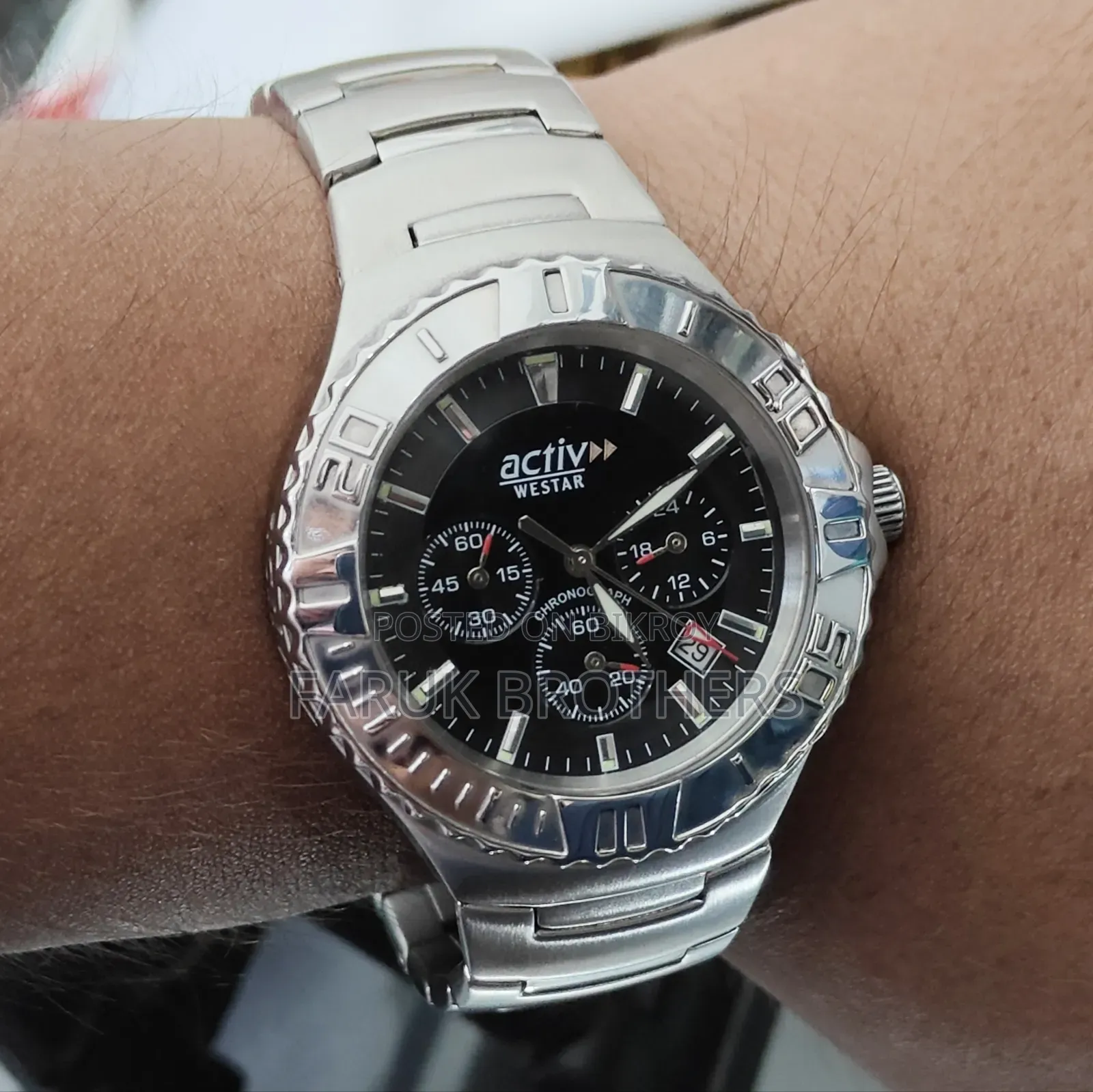 Westar Activ Chronograph Stainless Steel Men’s Watch
