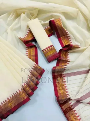 আড়ং কটন সুতি শাড়ি ব্লাউজ পিস সহ