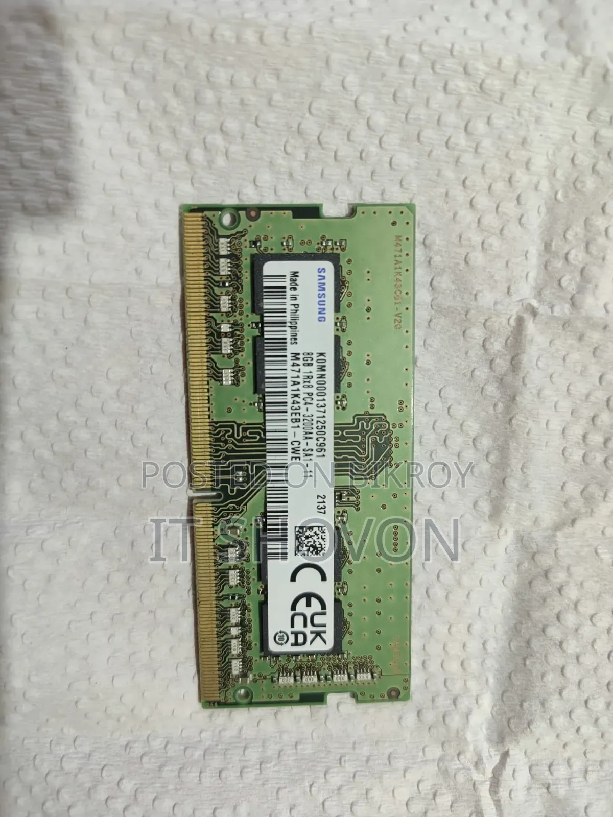 Samsung 8gb Ddr4 3200 MHZ Laptop Ram