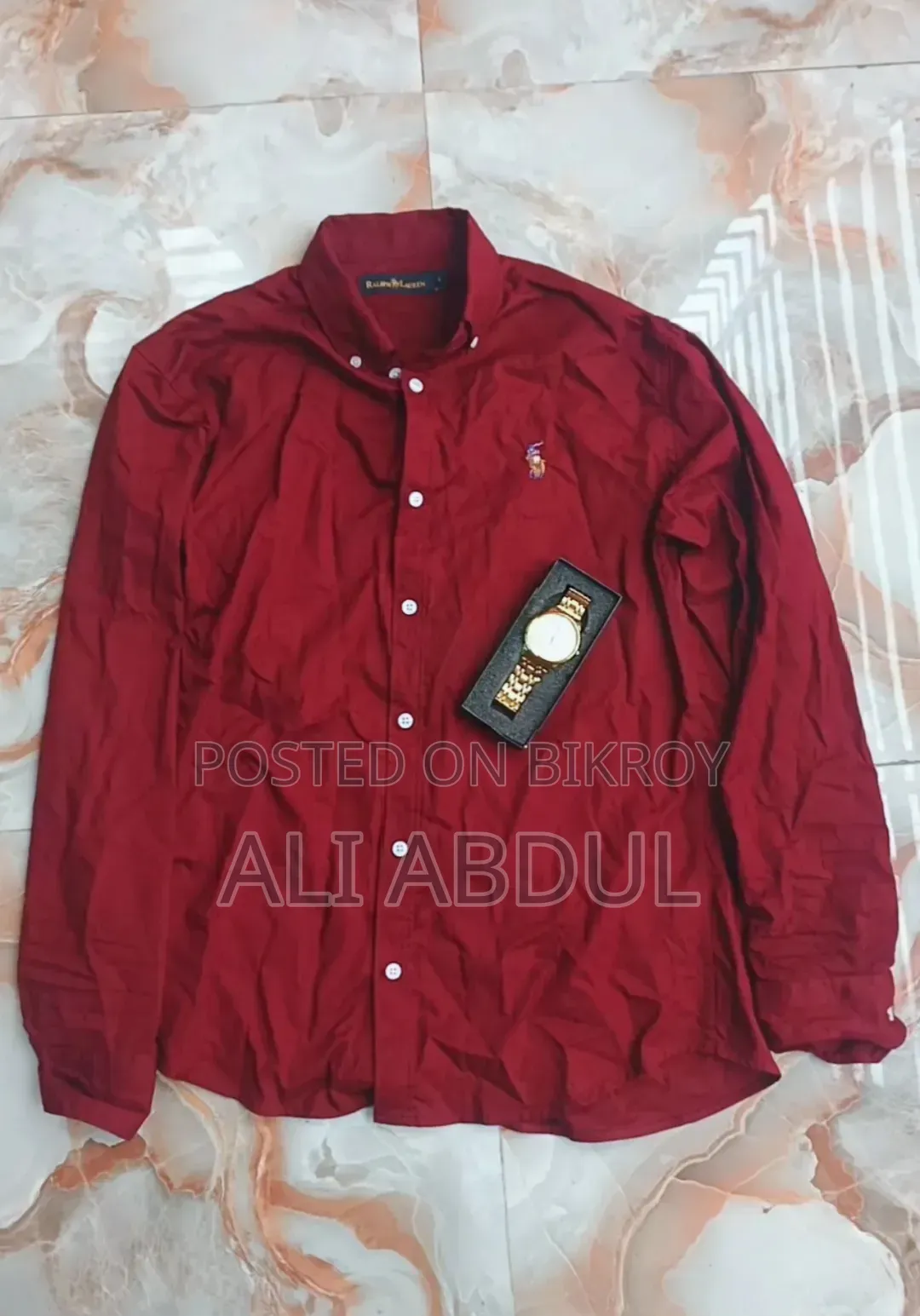 রালফ লরেন হাই কোয়ালিটি মেরুন শার্ট