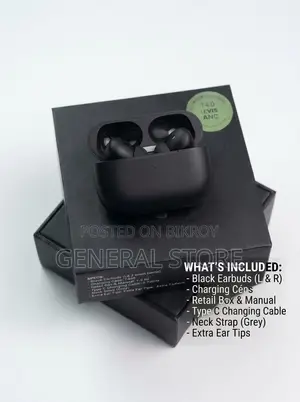 AirPods Pro H2 ANC Wireless Earbuds-Black Edition | Brand New Premium