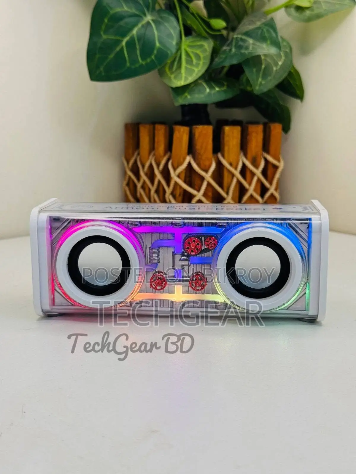 V8 Transparent Mecha Bluetooth Speaker