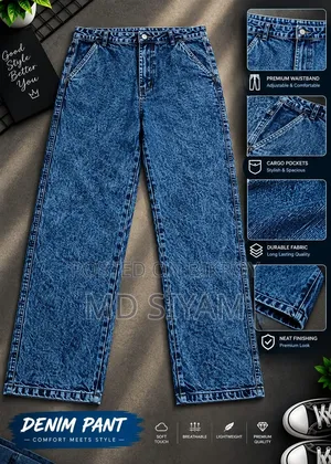 6 Pocket Cargo Denim Baggy Pant