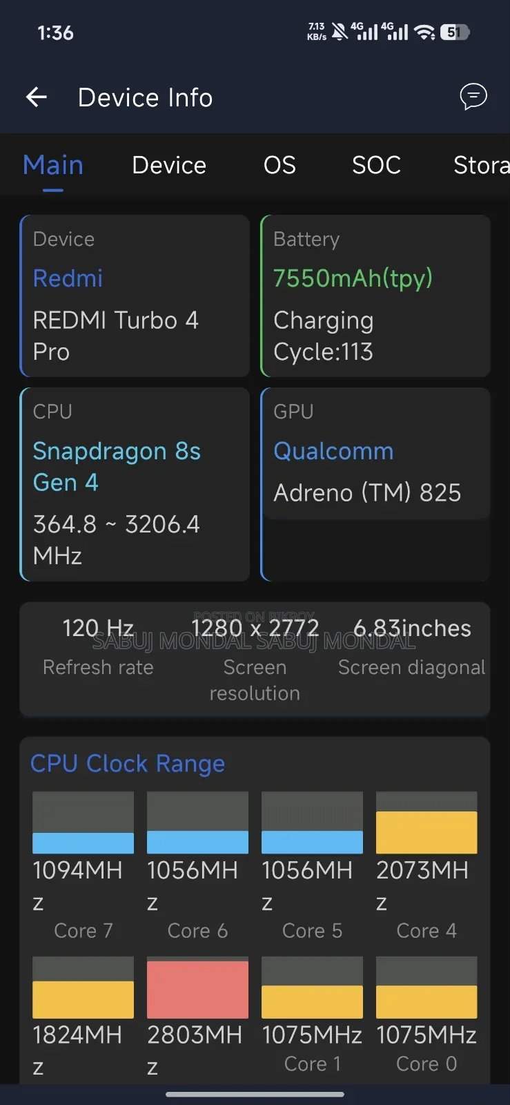 Xiaomi Redmi Turbo 4 Pro 256 GB Black