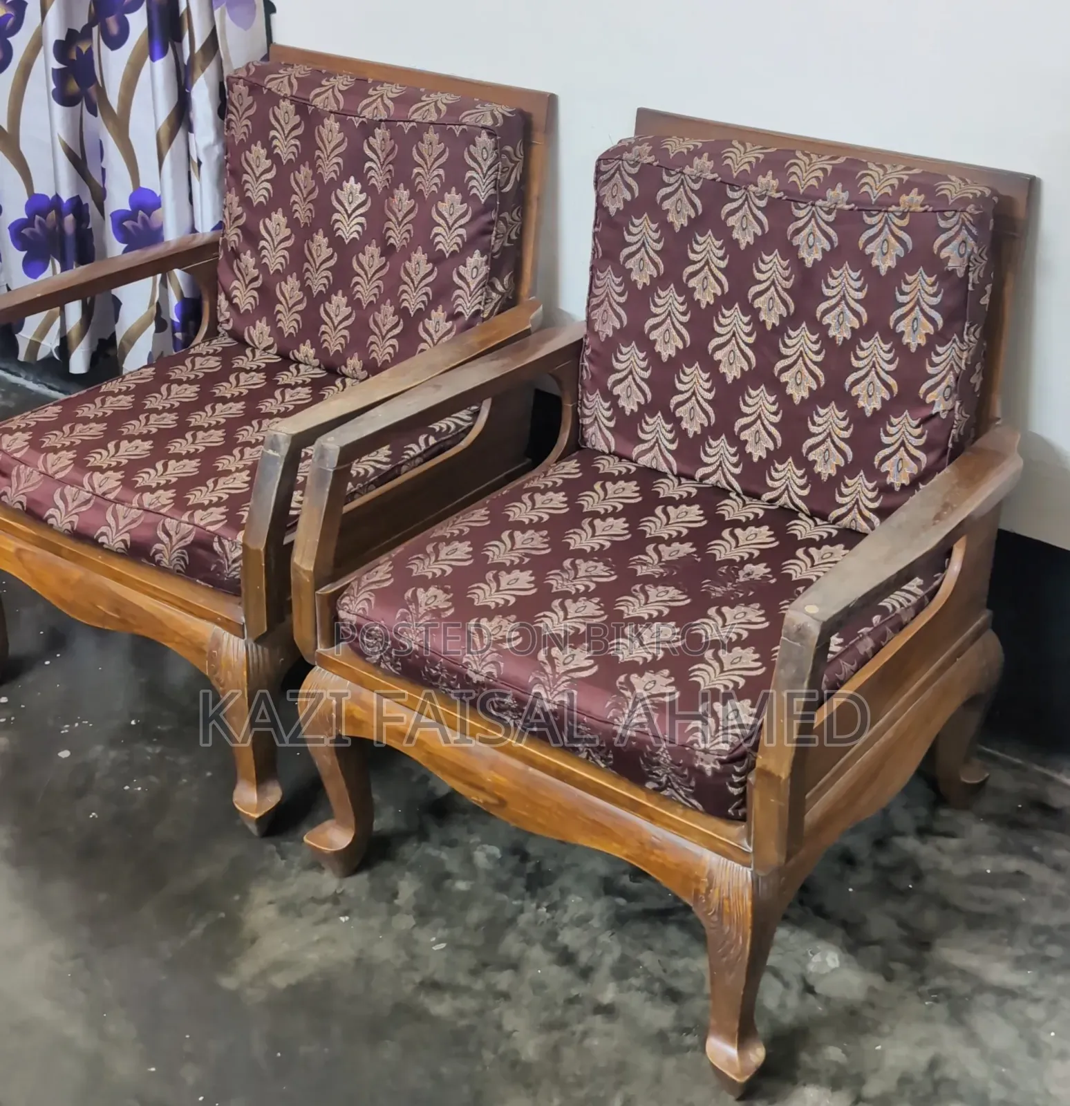 ৫ সিটের সেগুন কাঠের সোফা।