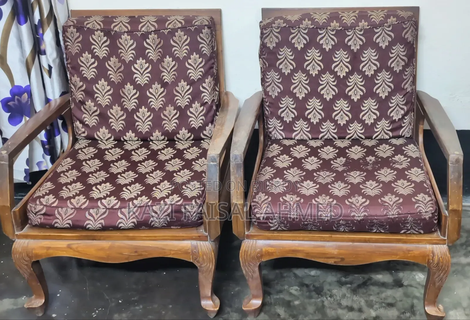 ৫ সিটের সেগুন কাঠের সোফা।
