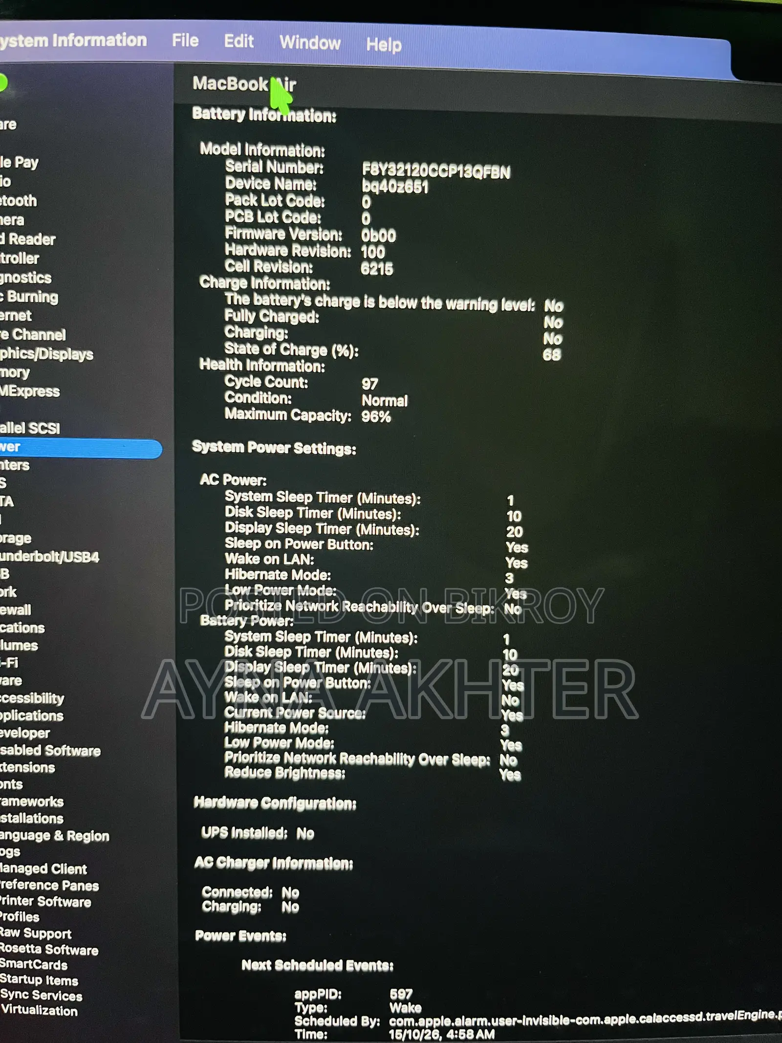 Laptop Apple MacBook Air 2023 M2 8GB Apple M2 SSD 256GB