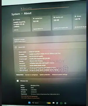 Desktop Computer Asus 16GB Intel Core i5 HDD 1T