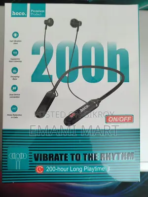 Hoco 200 Hours Plus Bluetooth Neckband Earphones | 200 Hours Battery L