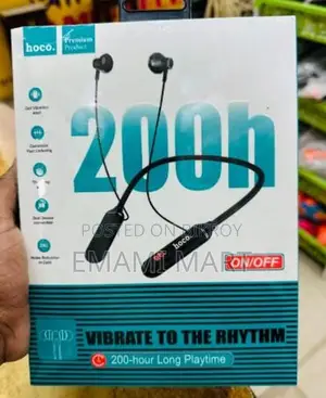 Hoco 200 Hours Plus Bluetooth Neckband Earphones | 200 Hours Battery L