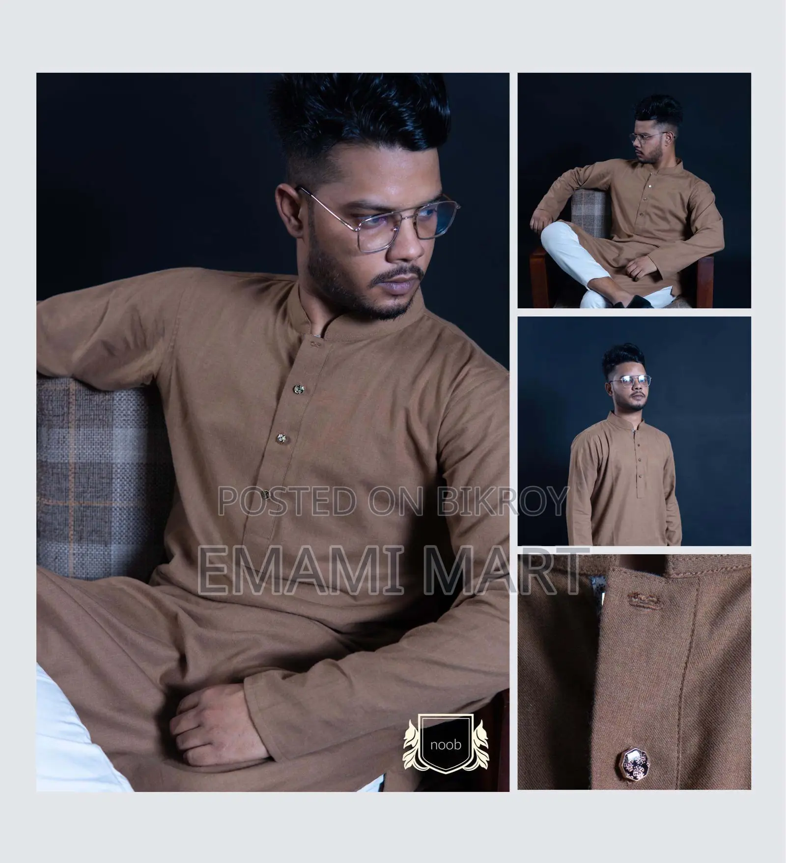 Noob Emame Mart Premium Soft Cotton Exclusive Design New Panjabi. Styl