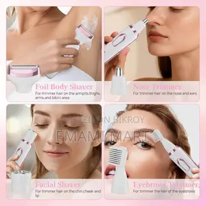 Women’s Electric Shaver 4-in-1, Painless Hair Remover for Bikini Face 