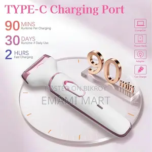 Women’s Electric Shaver 4-in-1, Painless Hair Remover for Bikini Face 