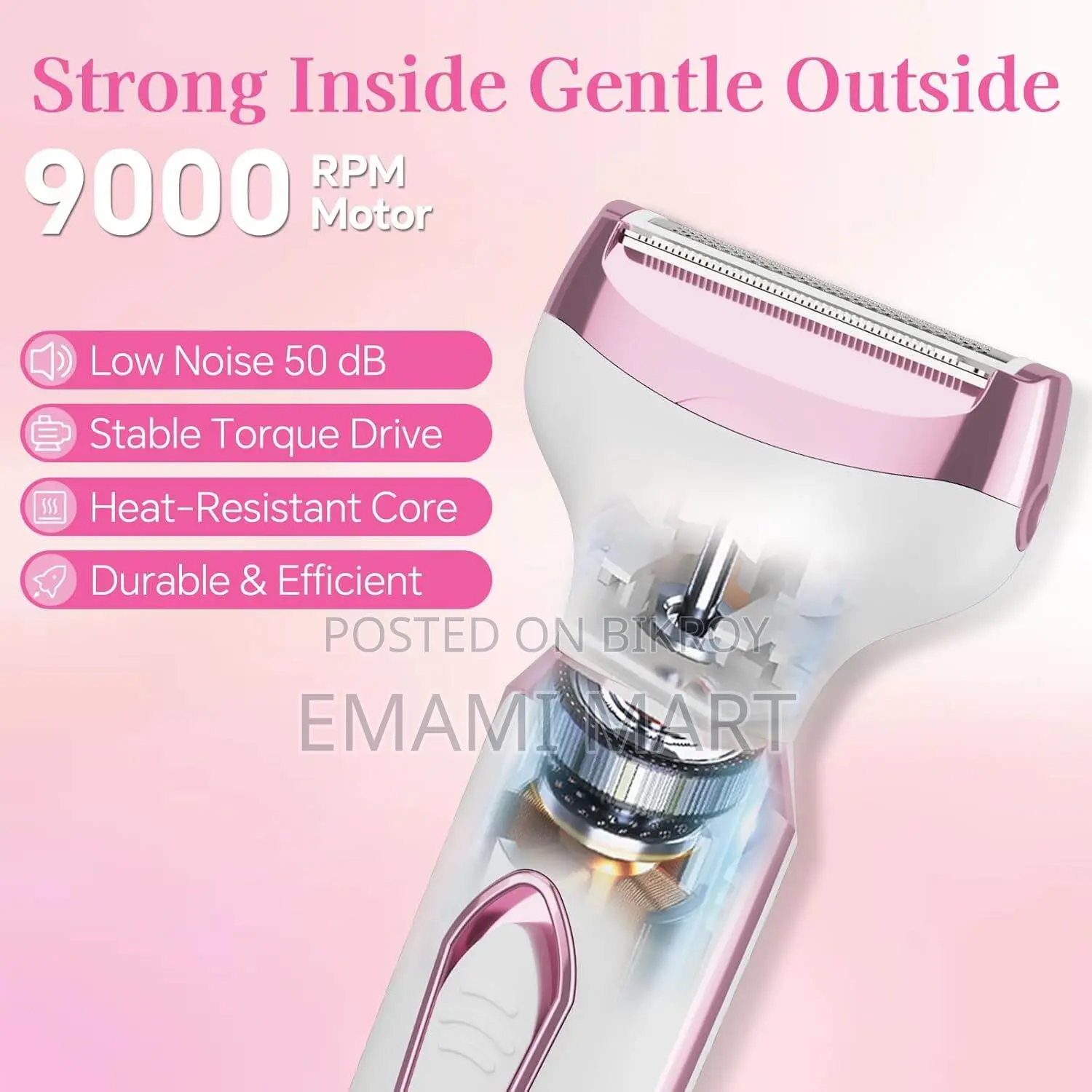 Women’s Electric Shaver 4-in-1, Painless Hair Remover for Bikini Face 