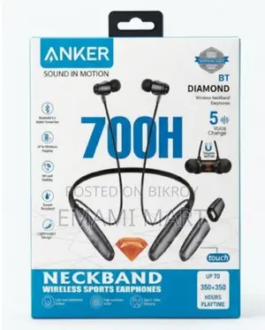 ANKER BT Diamond Wireless Neckband Earphones – 700H Playtime | Bluetoo