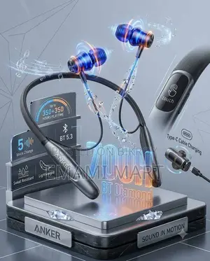 ANKER BT Diamond Wireless Neckband Earphones – 700H Playtime | Bluetoo