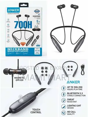 ANKER BT Diamond Wireless Neckband Earphones – 700H Playtime | Bluetoo