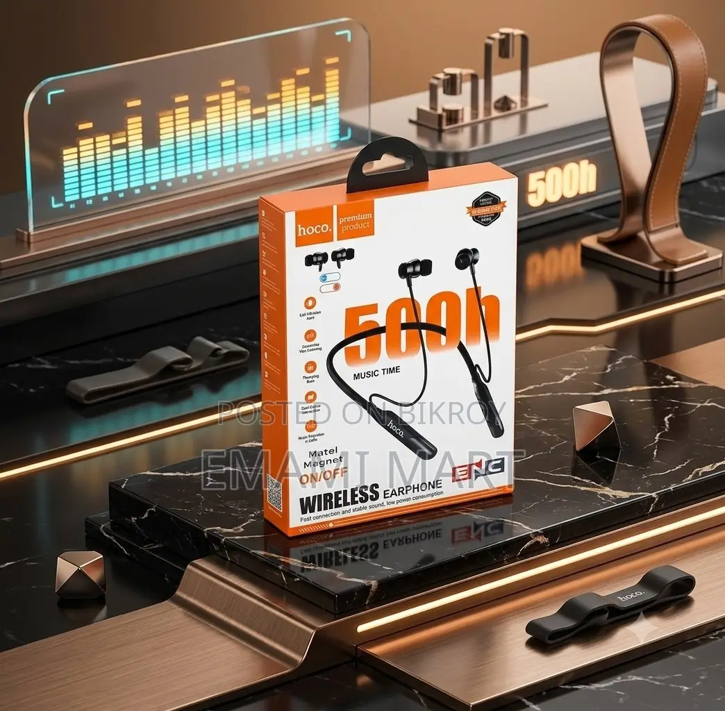 Hoco Bluetooth Neckband Earphones | 500 Hours Battery Life