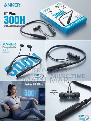 Anker BT Plus 300H Wireless Neckband Bluetooth Earphone - Magnetic Ear