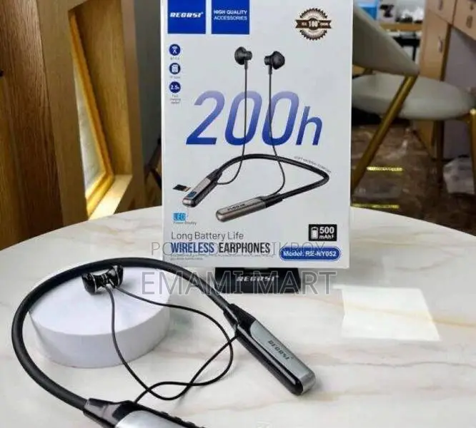 Regrsi RE-NY052 Wireless Neckband Earphone Regrsi 200hours Battery Bac
