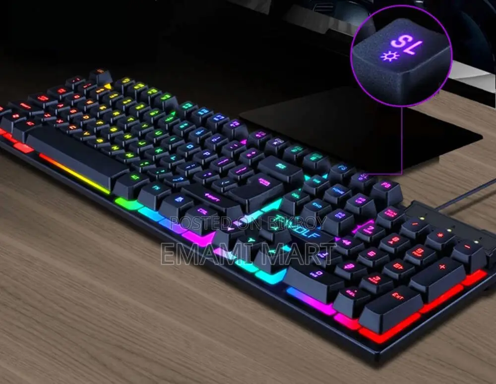 Gaming keyboard with LED backlight
