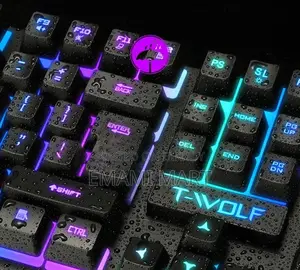 Gaming keyboard with LED backlight