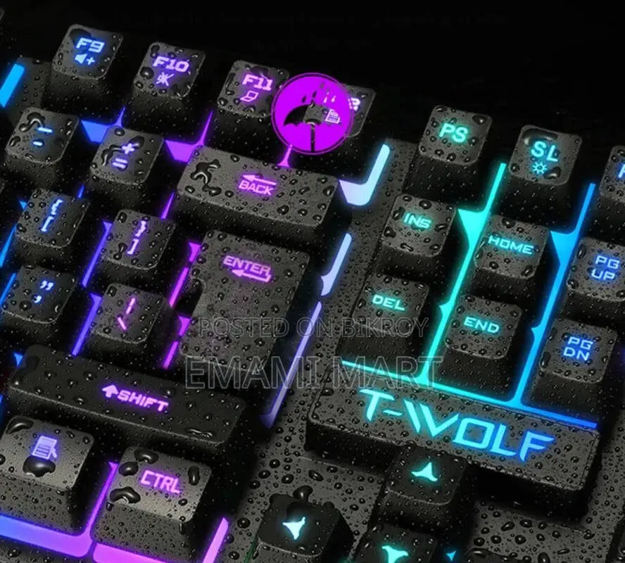 Gaming keyboard with LED backlight