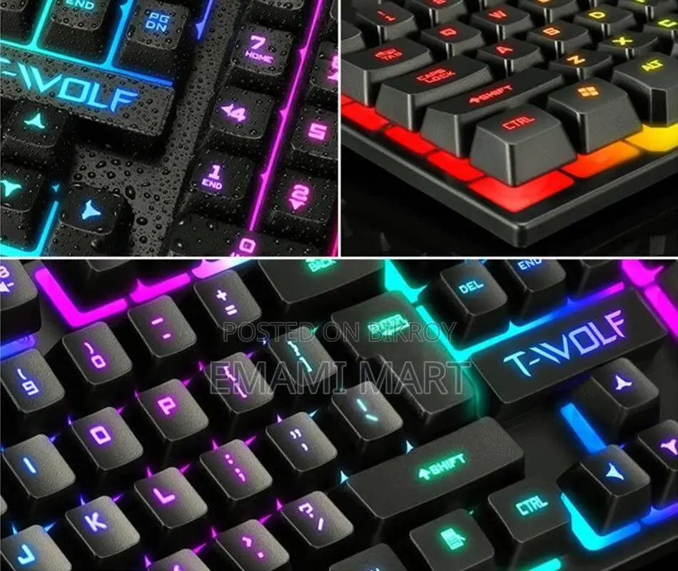 Gaming keyboard with LED backlight