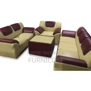 Rolled Arm Fluffy Sofa Set