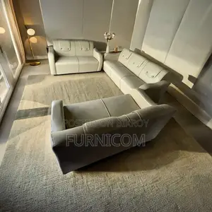 Wooden Plain White Couch Sofa Set