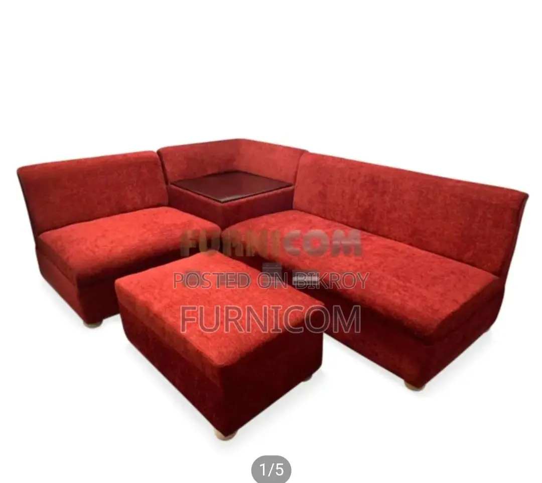 Paprika Red Velvet Tufted Sofa