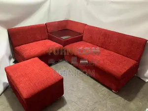 Paprika Red Velvet Tufted Sofa