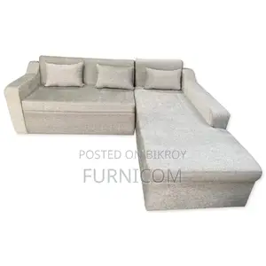 L-Shape Sofa Cum Divan Set - Brown Color