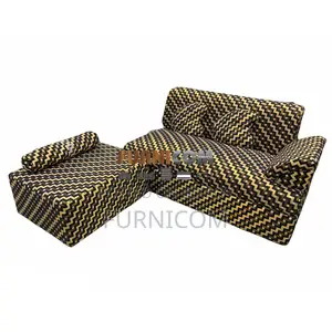 Super-fine Fabric Sofa Bed cum Divan with Extra Seater and Cushions