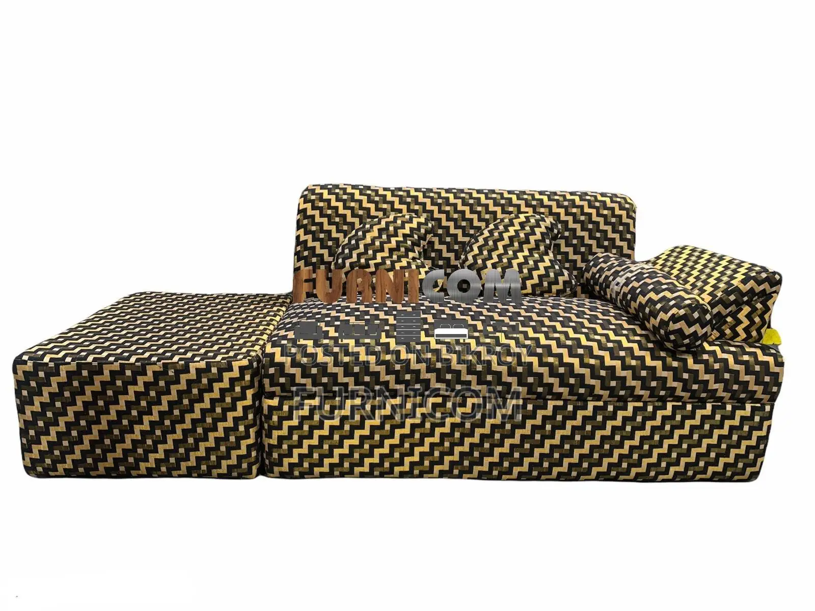 Super-fine Fabric Sofa Bed cum Divan with Extra Seater and Cushions