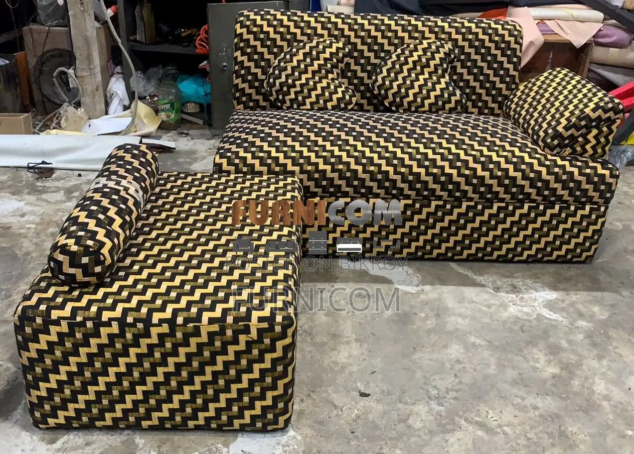Super-fine Fabric Sofa Bed cum Divan with Extra Seater and Cushions