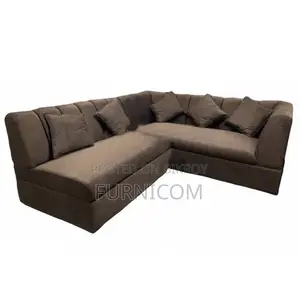 Looxy Corner L-shaped Sofa Set with Cushions Upholstered with Velvet f
