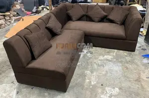 Looxy Corner L-shaped Sofa Set with Cushions Upholstered with Velvet f