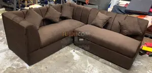 Looxy Corner L-shaped Sofa Set with Cushions Upholstered with Velvet f