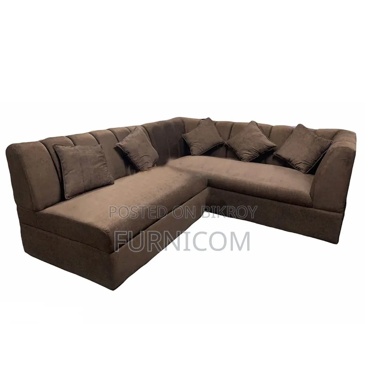 Looxy Corner L-shaped Sofa Set with Cushions Upholstered with Velvet f