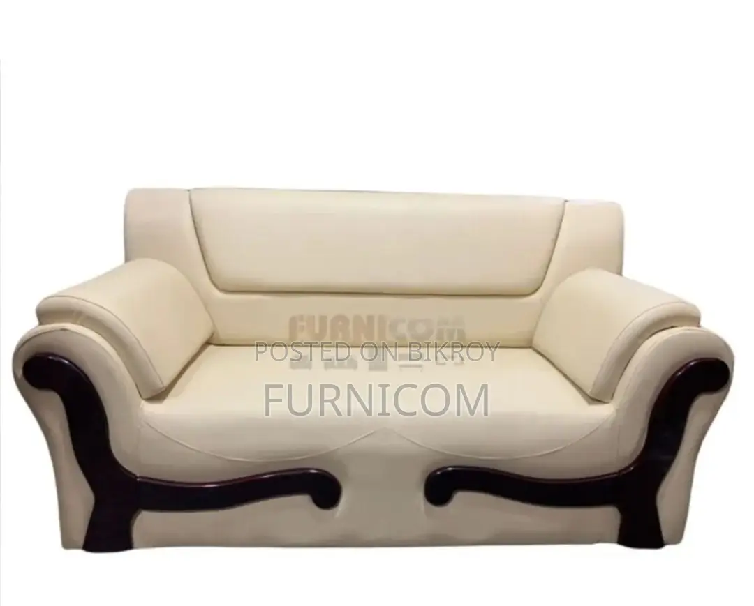 Rolled Arm Leaqueared Home and Office Sofa - Sofa