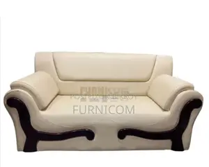 Rolled Arm Leaqueared Home and Office Sofa - Sofa