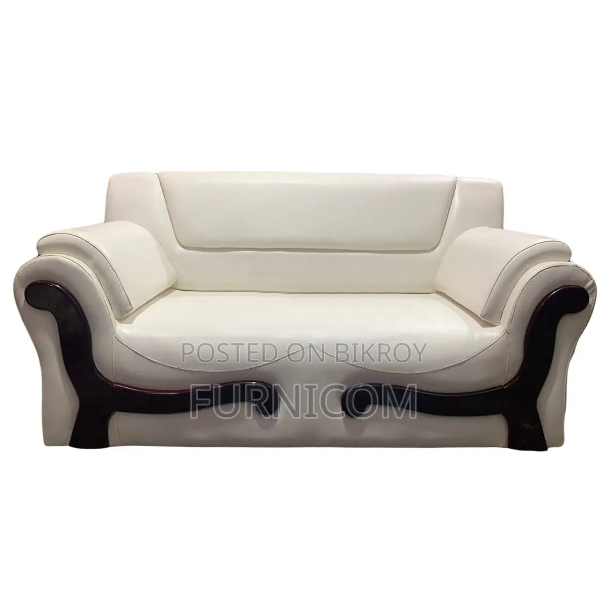 Rolled Arm Leaqueared Home and Office Sofa - Sofa