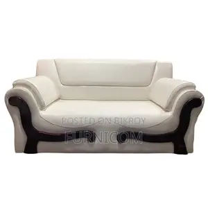 Rolled Arm Leaqueared Home and Office Sofa - Sofa