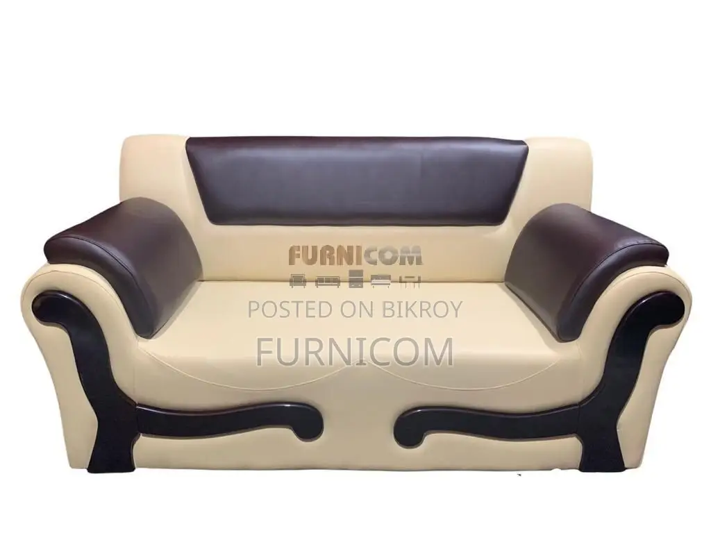 Rolled Arm Leaqueared Home and Office Sofa - Sofa