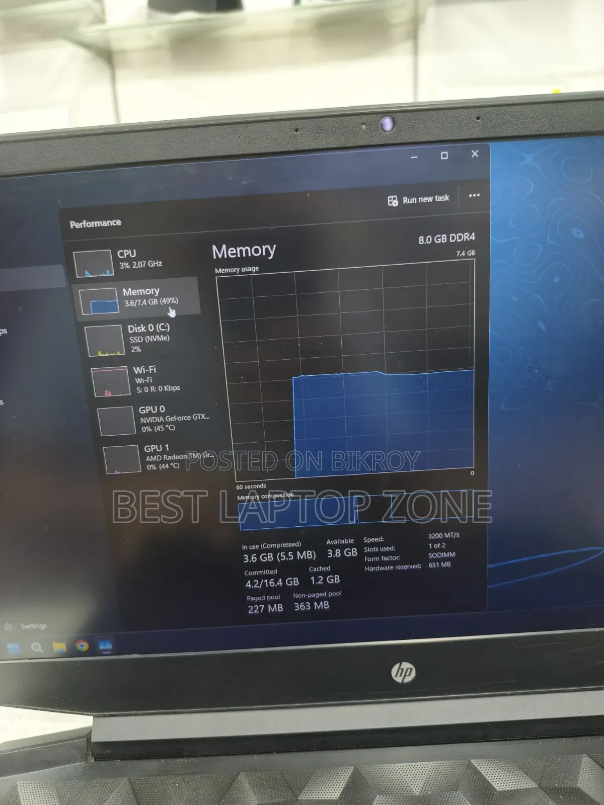 Laptop HP Pavilion Gaming Laptop 15-dk2xxx 8GB AMD Ryzen 7 SSD 256GB