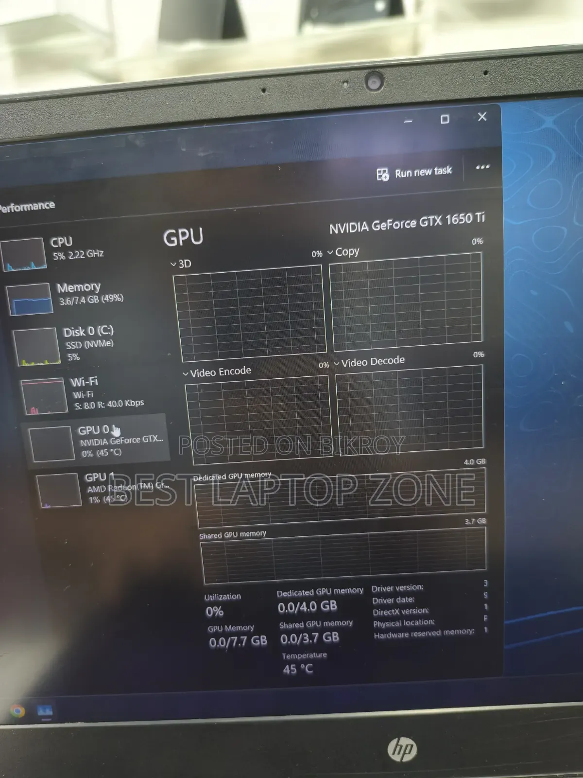 Laptop HP Pavilion Gaming Laptop 15-dk2xxx 8GB AMD Ryzen 7 SSD 256GB